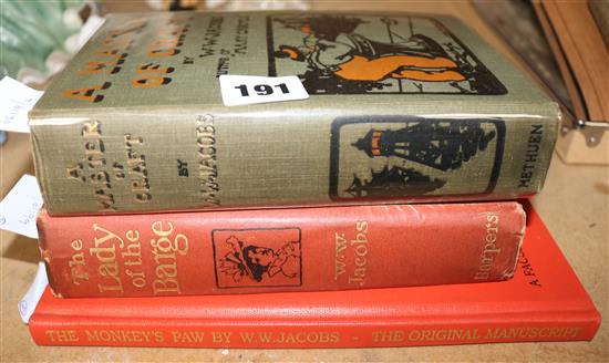 JACOBS (W W), The Lady of the Barge; A Master of Craft, signed (both first editions) & The Monkeys Paw (l/e facsimile)